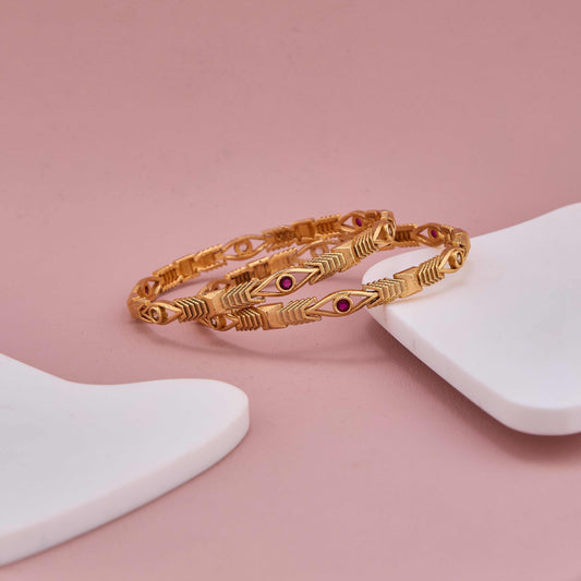 Heritage Glow Stone-Studded Bangles