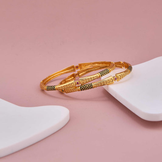 Classic Charm Gold Plated Bangles