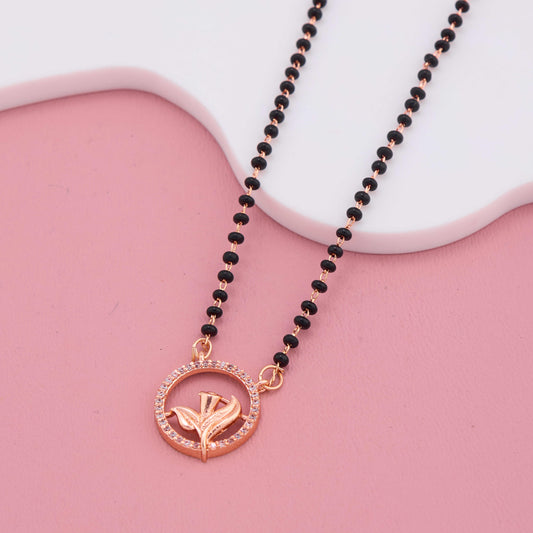 Radiant Rose Floral Design Mangalsutra