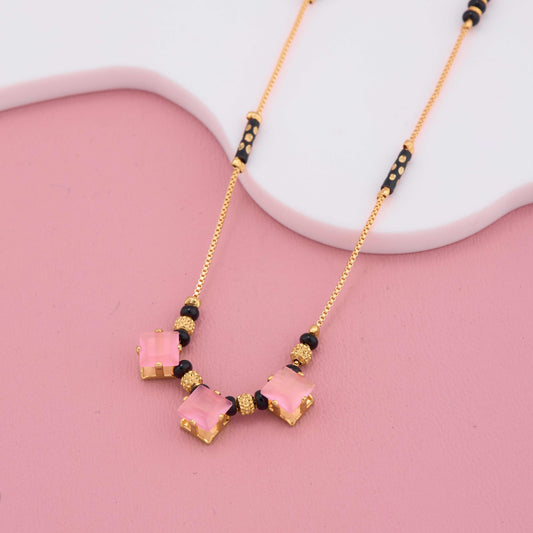 Pastel Shine AD Gold Plated Mangalsutra