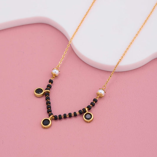 Shadow Shine Beaded Mangalsutra