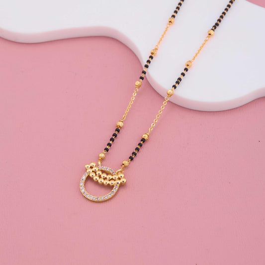 Golden Grace Half-Moon Mangalsutra