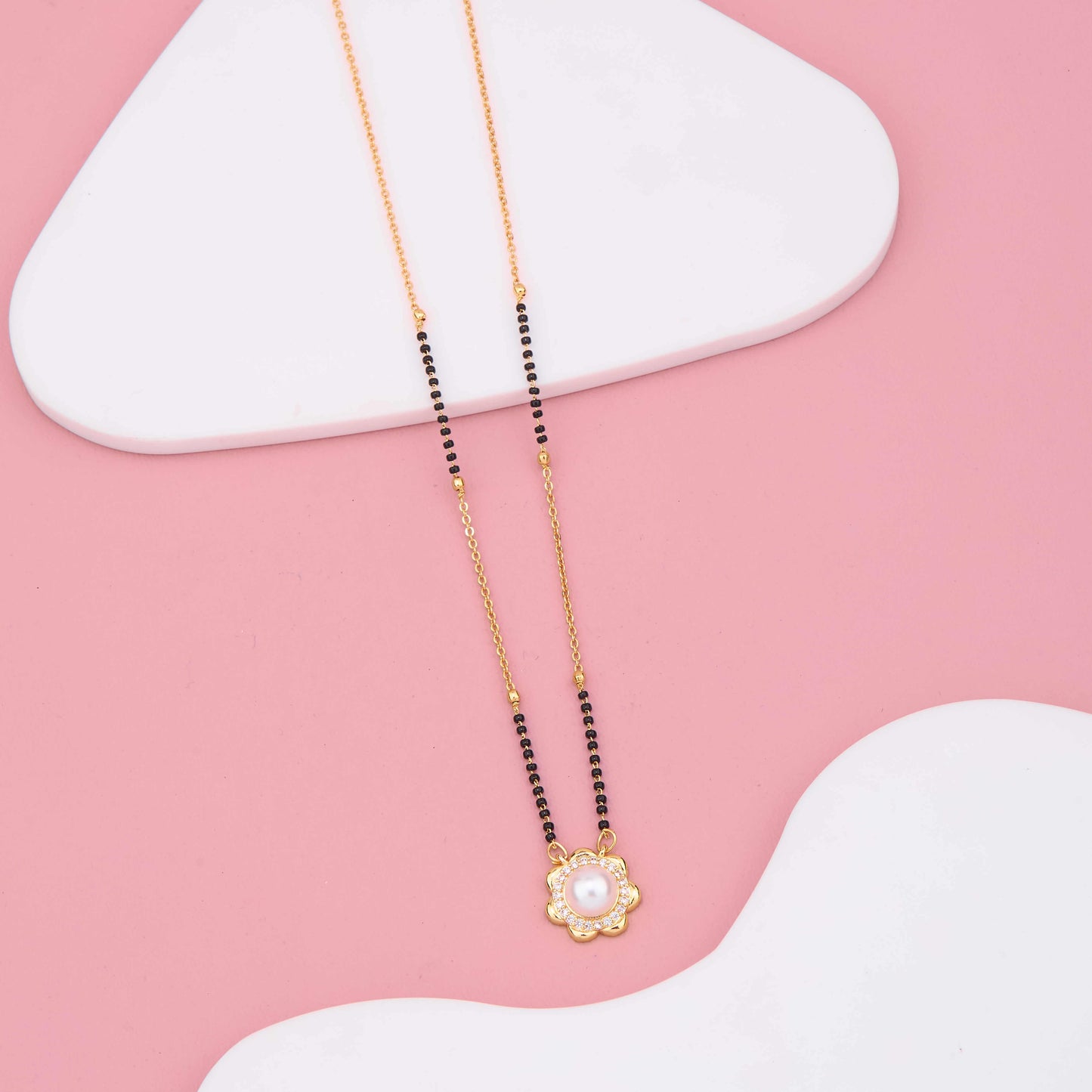 Timeless Beauty Pearl & Diamond Mangalsutra