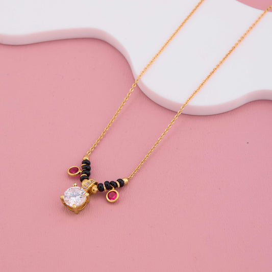 Radiant Solitaire American Diamond Mangalsutra