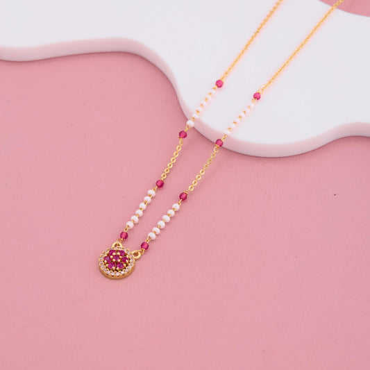 Shining Aura Diamond Accent Mangalsutra