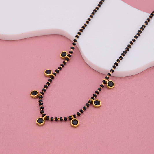 Enchanted Midnight Gold-Plated Mangalsutra
