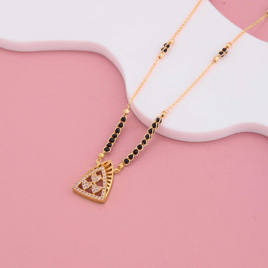 Radiant Love Heart Inspired Gold Mangalsutra