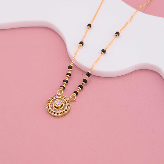 Graceful American Diamond Studded Pendant Mangalsutra