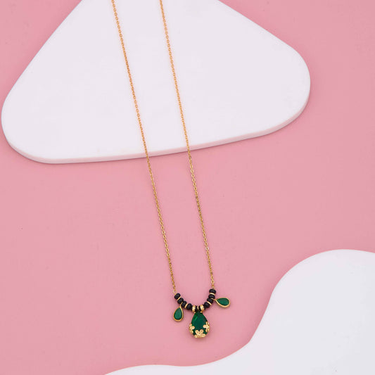 Nature’s Glow Gold Finish Mangalsutra
