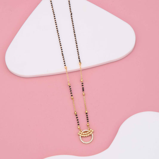Golden Grace Half-Moon Mangalsutra