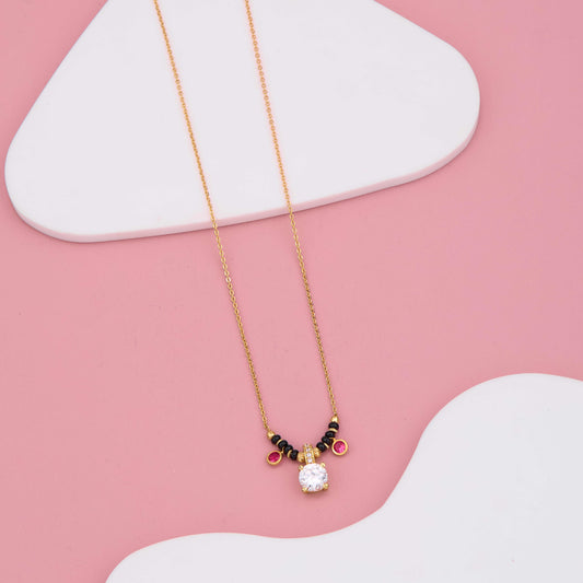 Radiant Solitaire American Diamond Mangalsutra