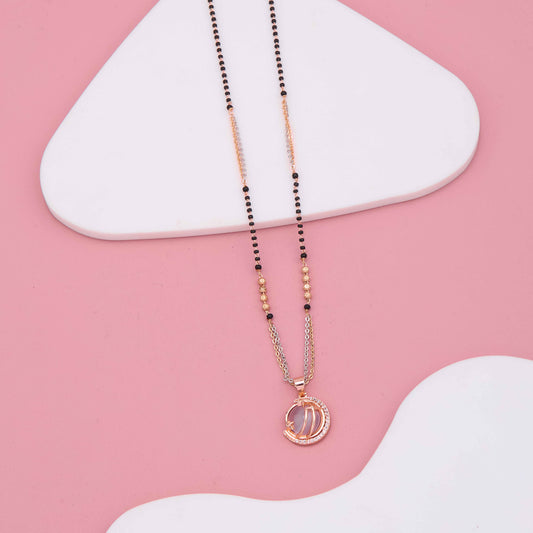 Rosegold Shine Kundan Diamond Mangalsutra