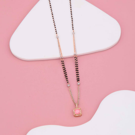 Soft Glow American Diamond Mangalsutra