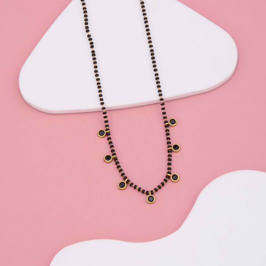 Enchanted Midnight Gold-Plated Mangalsutra