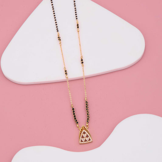 Radiant Love Heart Inspired Gold Mangalsutra