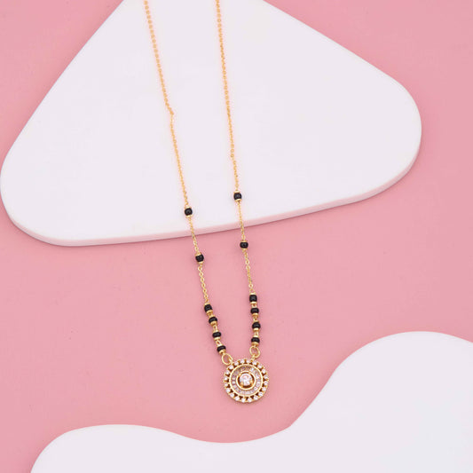 Graceful American Diamond Studded Pendant Mangalsutra